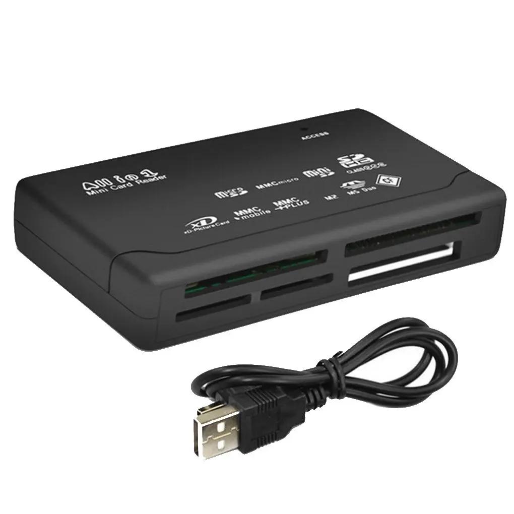 올인원 카드 리더기 USB 2.0 SD 카드 리더기 어댑터 지원 TF CF SD 미니 SD SDHC MMC MS XD