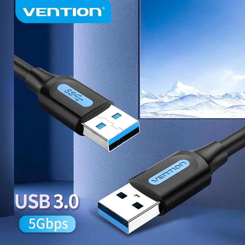 Vention-USB 3.0 연장 케이블, 타입 A Male to Male 케이블 3.0 2.0 연장 코드, 하드 드라이브 TV 박스 노트북 USB to USB 케이블