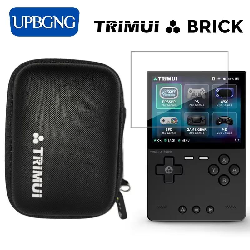 Trimui 벽돌 화면 보호기 커버 용 가방 Trimui Brick TG3040 강화 유리 필름 액세서리 용 EVA 휴대용 케이스