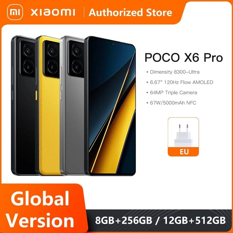 글로벌 버전 POCO X6 프로 5G 256GB/512GB 디멘시티 8300 울트라 67W 64MP 트리플 카메라, 6.67 인치 1.5K 도트 디스플레이, 120Hz, 5000mAh NFC