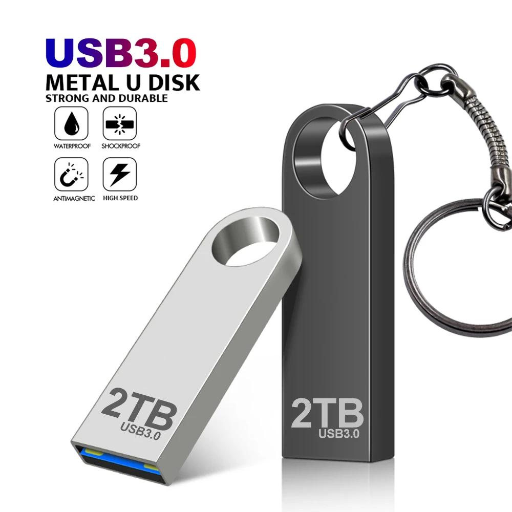 새로운 2025 금속 펜 드라이브 2TB Cle Usb 플래시 드라이브 Xiaomi mijia 장비용 1TB 고속 Pendrive 512TB 128GB Memoria Usb 3.0