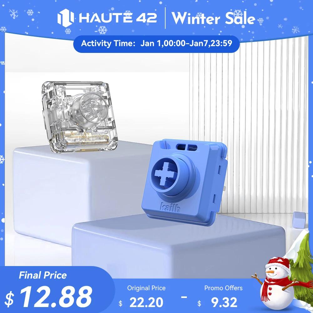 Haute42 Kailh 맞춤형 로우 프로파일 크리스탈 스위치, 히트박스 컨트롤러용 로우 프로파일 윈드 엔진 스위치, 기계식 키보드용