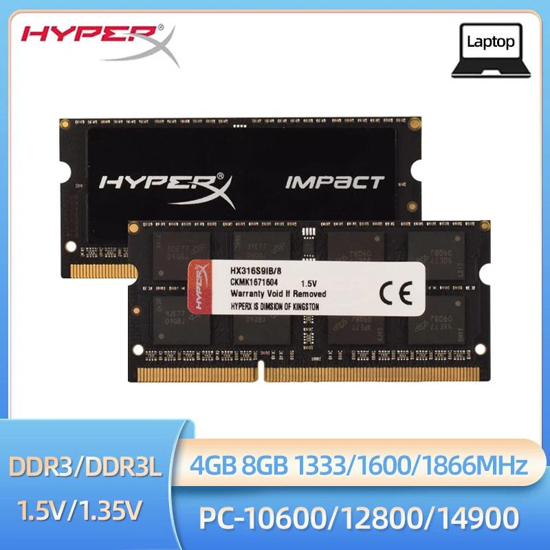 HyperX 노트북 Ram DDR3L DDR3 8GB 4GB 1333Mhz 1600Mhz 1866Mhz SODIMM PC3-12800 PC3-14900 노트북 Ram DDR3 듀얼 채널