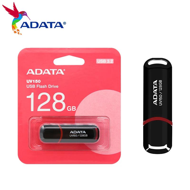 ADATA UV150 USB 플래시 드라이브 USB3.2 32GB 64GB pendrive 고속 128GB 256GB флешка 컴퓨터용 검정색 플래시 메모리 스틱