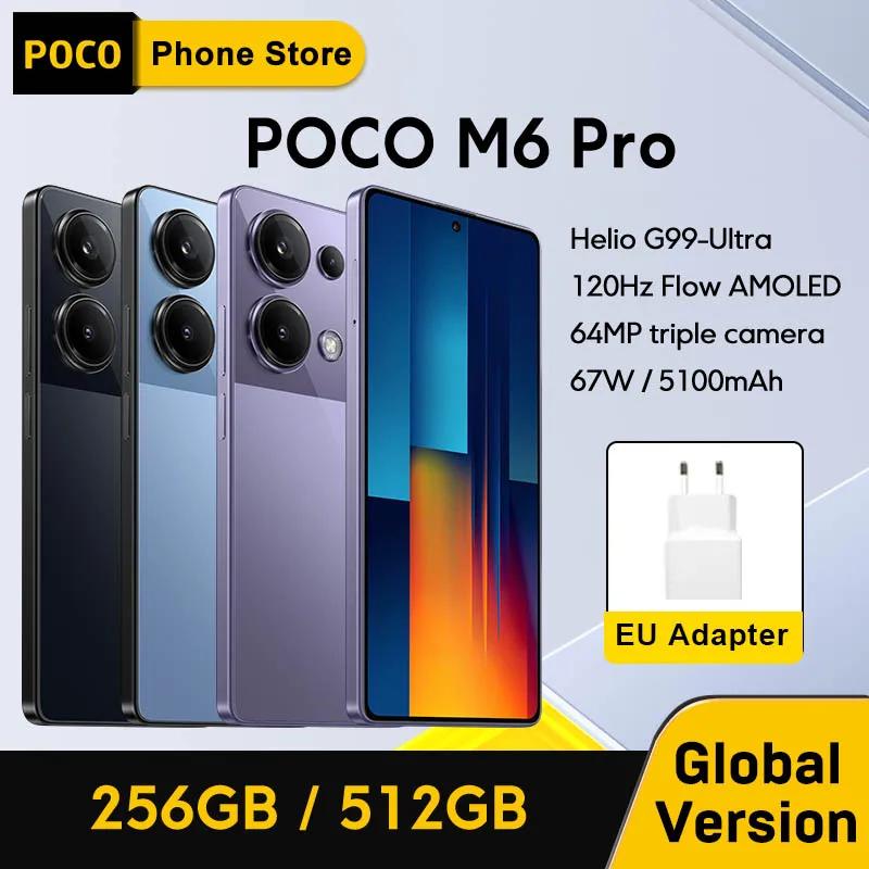 POCO M6 프로 글로벌 버전 Helio G99 울트라 120Hz 플로우 AMOLED 64MP 트리플 카메라, OIS 67W 터보 충전