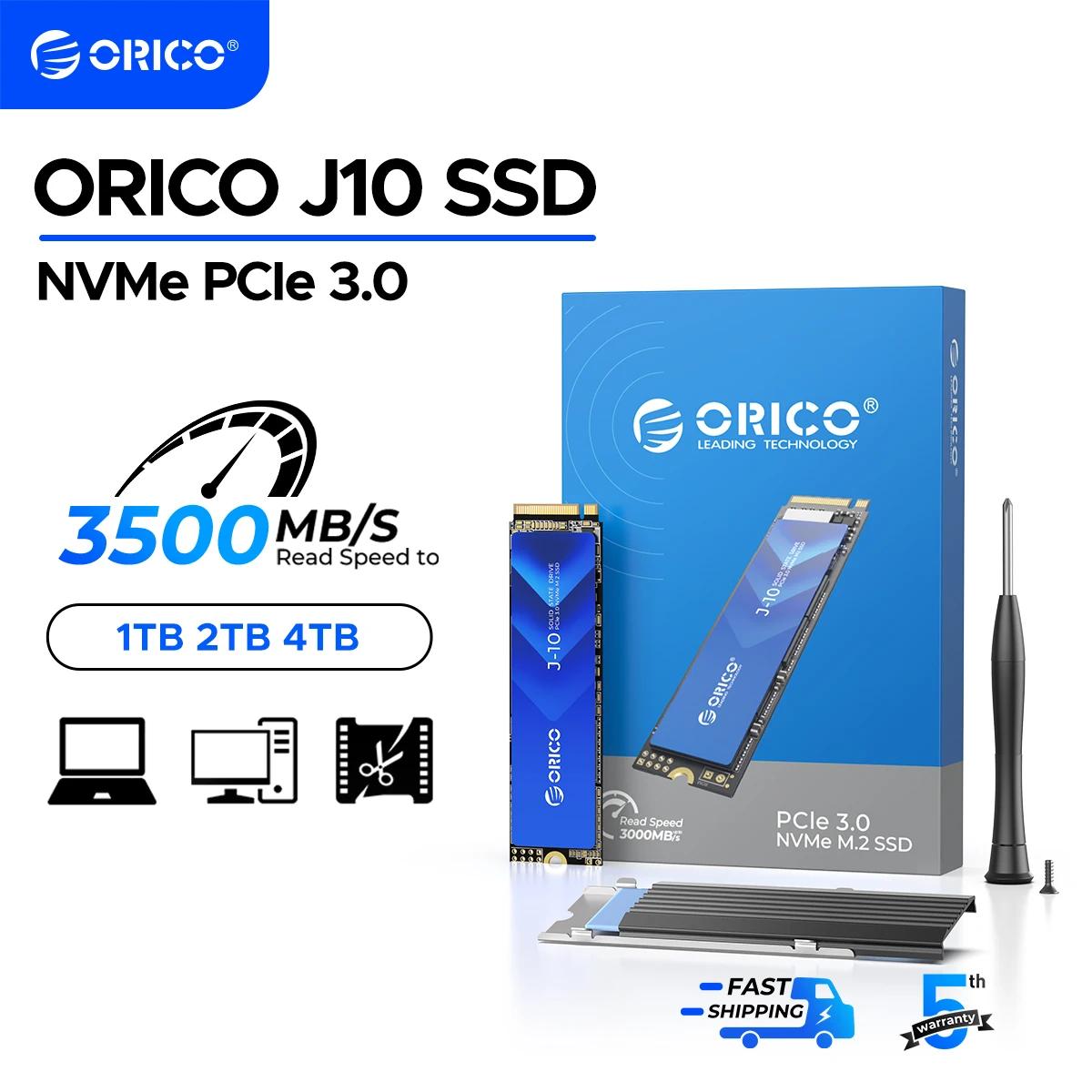 ORICO M.2 NVMe SSD 1TB 2TB PCIe3.0 3500MB/s 2280 PCIe Gen3x4 NVMe 노트북/데스크탑 3D NAND TLC/QLC용 내장 솔리드 스테이트 드라이브