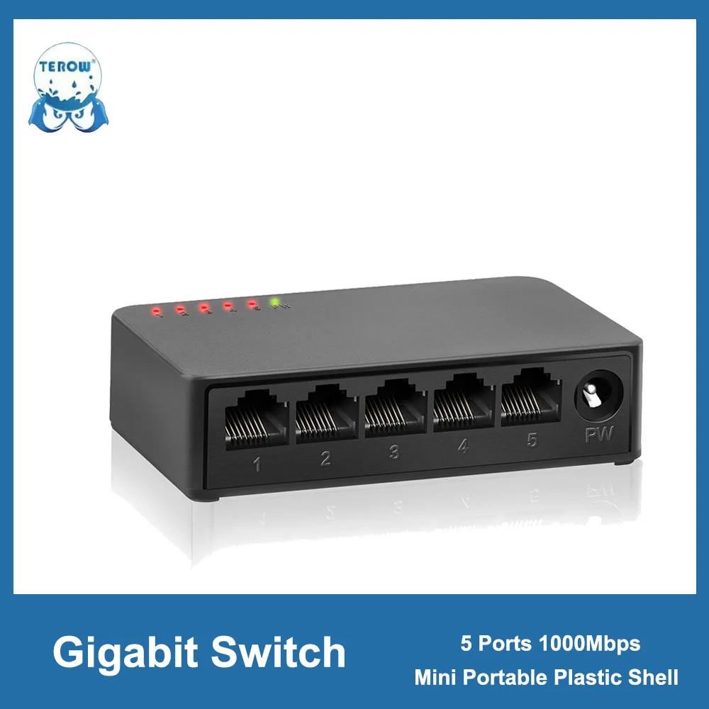 기가비트 스위치 5/8 포트 1000mbps 네트워크 스위치 미니 이더넷 스위치 고성능 스마트 스위처 RJ45 허브 인터넷 인젝터