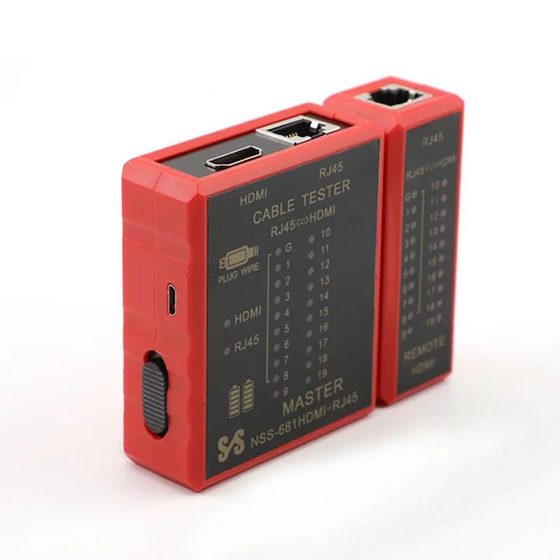 OULLX HDMI 호환 이더넷 케이블 테스터 RJ45 네트워크 Lan 8P8C POE Anti Burn RJ11 전화선 테스터 도구 POE 보호