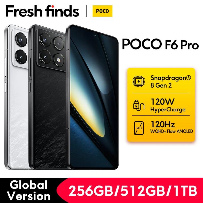 【전 세계 개봉】POCO F6 Pro 5G 글로벌 스마트폰 Snapdragon® 8 Gen 2 120W HyperCharge WQHD+120Hz Flow AMOLED 디스플레이 NFC