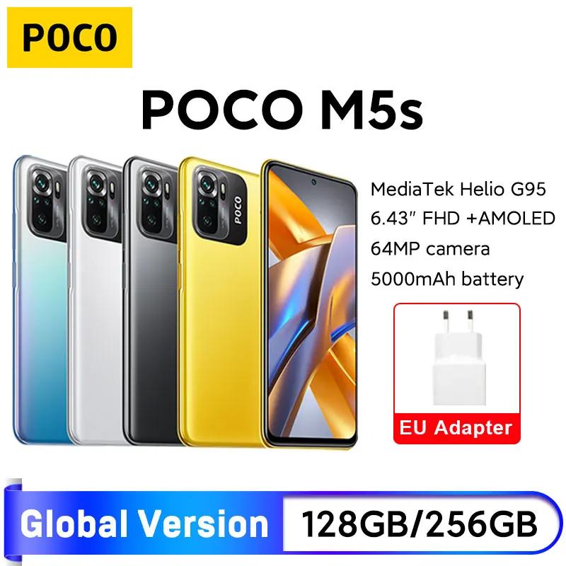 글로벌 버전 POCO M5s 128GB, 256GB, MTK G95, 64MP 쿼드 카메라, 6.43 인치 AMOLED 도트 디스플레이, 5000mAh 33W NFC