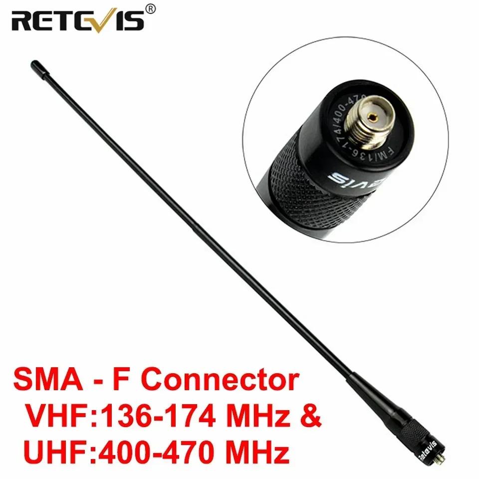 RETEVIS 워키토키 안테나 SMA-F RHD-771 VHF UHF 듀얼 밴드, 켄우드 바오펑 UV 5R 144/430Mhz, Quansheng UV K5 UV K6 K58