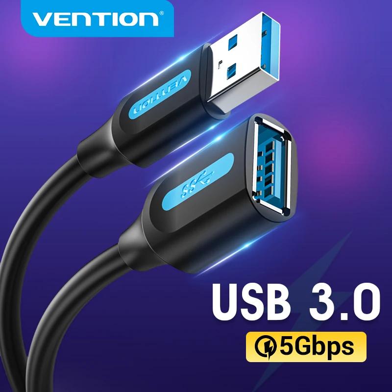 Vention-USB 3.0 연장 케이블, USB 2.0, 스마트tv PS4 및 Xbox one용 여성 데이터 코드, USB 3.0 연장 케이블