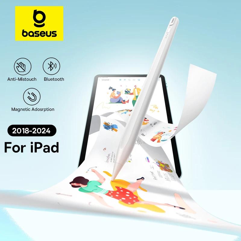 Apple Pencil 손바닥 거부용 Baseus 3세대 Bluetooth 스타일러스 Apple Pen용 iPad pro Mini Air 2024 2022-2018과 호환 가능