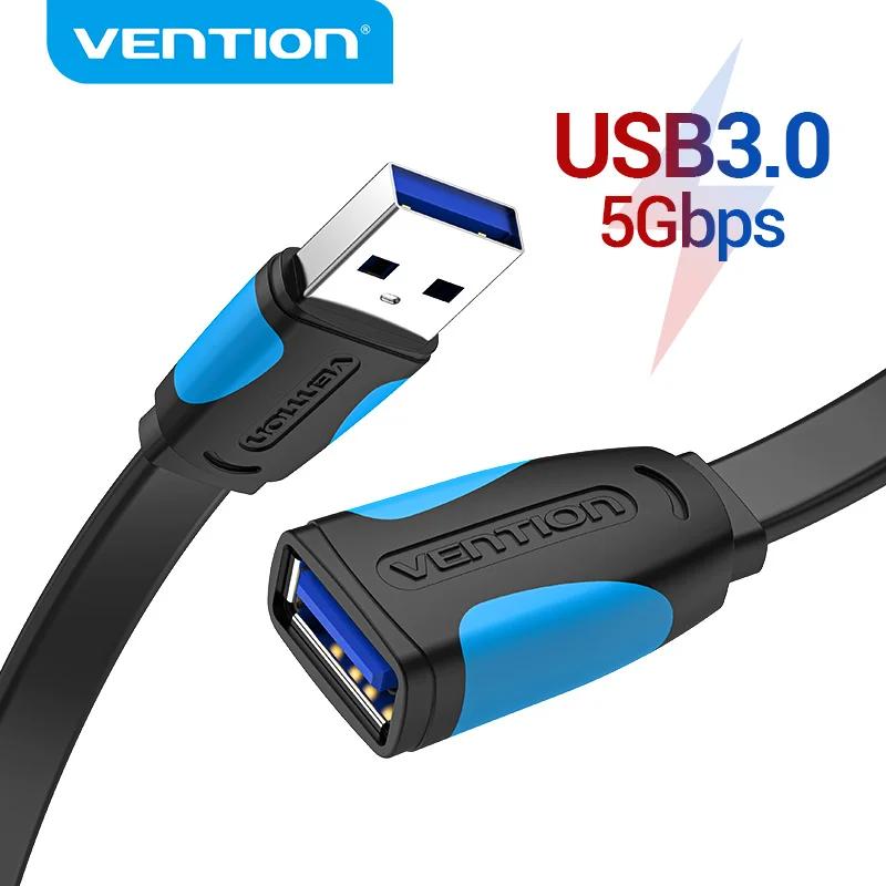 Vention-USB 케이블 USB 3.0 2.0 수-암 연장 케이블, USB 3.0 데이터 코드, 스마트 TV PC SSD USB 2.0 케이블 연장기